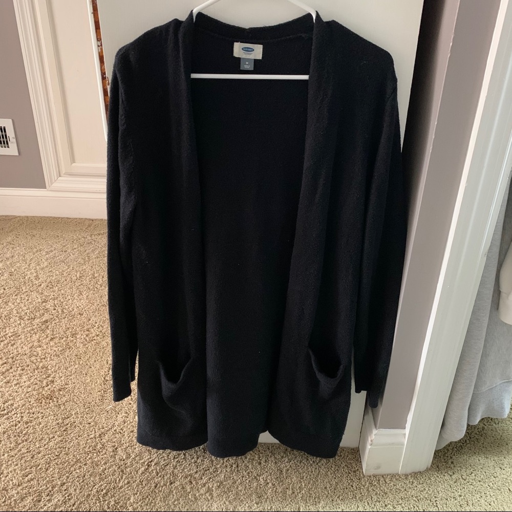 Plain black cardigan